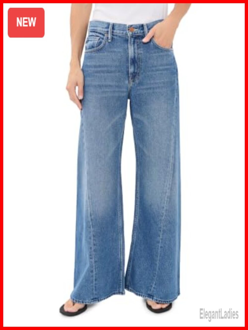 Mother Petite Lil Lemon Twist Sneak Jeans Mid Rise Relaxed Denim